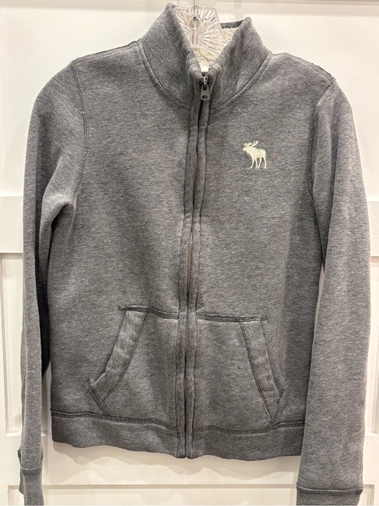 Abercrombie & Fitch Other - Abercrombie & Fitch Kids Gray Full-Zip Fleece Lined with Moose Emblem